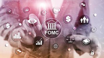 fomc comitê federal de mercado aberto organização de monitoramento de finanças governamentais. foto