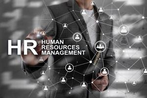 gestão de recursos humanos, rh, construção de equipe e conceito de recrutamento em fundo desfocado foto