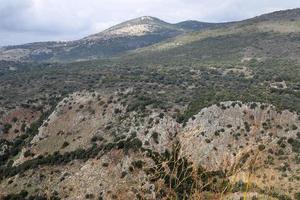 paisagem nas montanhas no norte de israel. foto