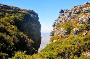 montanha da mesa na cidade do cabo foto