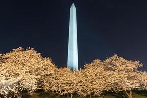 monumento de washington à noite foto