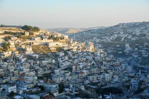 vista do monte das oliveiras, jerusalém foto