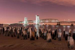 Marine Parkway-Gil Hodges Memorial Bridge à noite foto