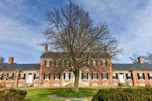 chatham manor, uma casa em estilo georgiano concluída em 1771 às margens do rio rappahannock no condado de stafford, virgínia, em frente a fredericksburg. foto