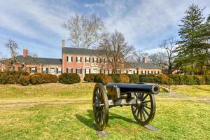 chatham manor, uma casa em estilo georgiano concluída em 1771 às margens do rio rappahannock no condado de stafford, virgínia, em frente a fredericksburg. foto