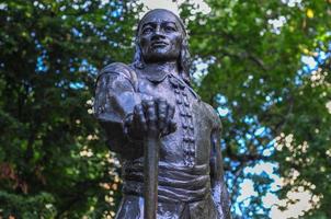 monumento a peter stuyvesant, o último governador-geral da colônia holandesa de nova amsterdã em stuyvesant square, cidade de nova york. foto