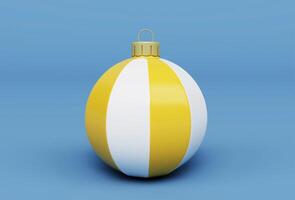 bola de natal lâmpada ornamento ilustração 3d em fundo branco. foto