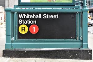 estação de metrô rua whitehall foto
