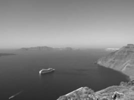 ilha de santorini na grécia foto