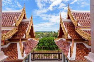 telhado de estilo tailandês foto