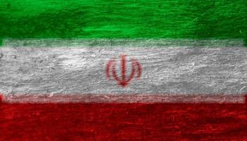 textura de bandeira iraniana como plano de fundo foto