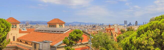 vista panorâmica de barcelona da área olímpica foto