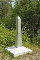 marcador de trilha no monumento portage foto