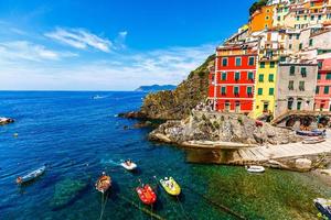 Riomaggiore, Cinqueterre, Parque Nacional Cinque Terre, Ligúria, Itália foto