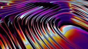 fundo de metal 3d roxo fluido. fundo líquido de textura de folha holográfica. ilustração vívida colorida vibrante roxa neon. redemoinho suave renderização 3d. foto