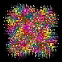 cachecol floral, cachecol abstrato, design abstrato pintado digital, textura colorida. arte fractal. design têxtil abstrato. ilustração de cachecol 3d foto