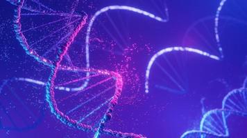estrutura espiral do DNA. hélice de dna cadeia complementar de sequências de código genético ou genoma. expressão genetica. banco de dados de nucleotídeos. o dogma central do processo de transcrição e tradução. renderização 3D. foto