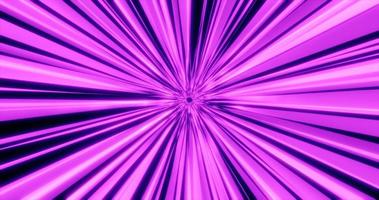 abstrato brilhante roxo futurista energético túnel rápido de linhas e bandas de energia mágica no espaço. fundo abstrato foto