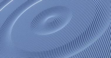 ondas azuis abstratas riscam círculos de partículas e pontos futuristas rítmicos brilhantes energia mágica. fundo abstrato foto