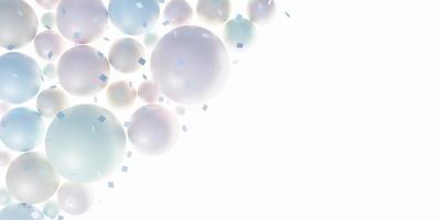 fundo de esferas coloridas em contas de fundo de madeira pérolas bolas de vidro decorativas pano de fundo geométrico design de capa moderna outdoor ilustração 3d foto