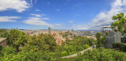 vista panorâmica de barcelona da área olímpica foto