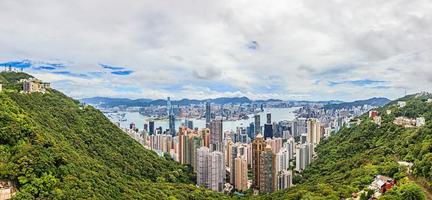 vista panorâmica de Hong Kong do Victoria Peak Garden foto