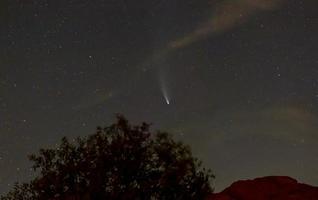 foto do cometa neowise tirada do cume de feldberg na alemanha em 23 de julho de 2020