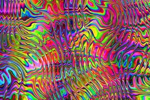 fundo geométrico ondulado líquido abstrato, design de superfície geométrica colorida, fundo de textura holográfica, textura gradiente multicolorida foto