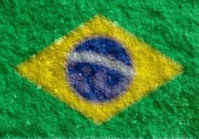 textura da bandeira brasileira como plano de fundo foto