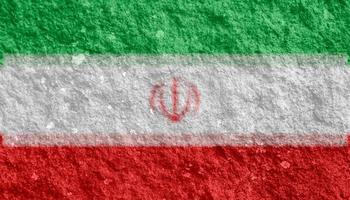 textura de bandeira iraniana como plano de fundo foto