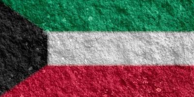 textura da bandeira do Kuwait como plano de fundo foto