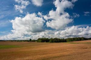 paisagens letãs de verão com nuvens foto