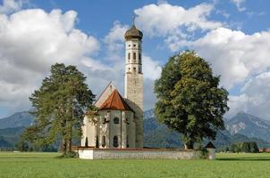 igreja sankt koloman em schwangau, allgaeu, baviera, alemanha foto