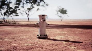 velho hidrante enferrujado no deserto foto