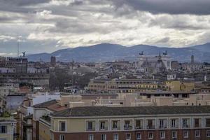 panorama aéreo de roma do terraço do museu do vaticano