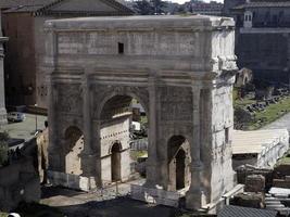 vista aérea dos fóruns imperiais de roma foto