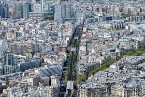 paris ensolarado céu azul vista aérea foto