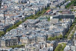 paris ensolarado céu azul vista aérea foto