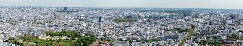 panorama da vista aérea da paisagem urbana de paris foto