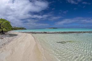 aitutaki rarotonga cook ilha polinésia praia verão paraíso lagoa foto