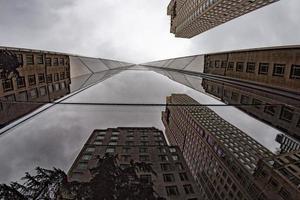 detalhe de construção de arranha-céus de manhattan nova york foto