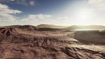 a vista das formações rochosas no deserto de wadi rum foto