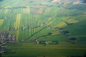 amsterdã campos cultivados panorama aéreo paisagem durante o pouso foto