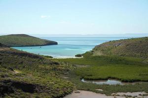 playa balandra vista aérea la paz baja califórnia foto