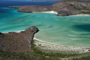 playa balandra vista aérea la paz baja califórnia foto