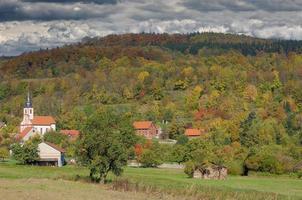 paisagem outonal em rhoen, alemanha foto