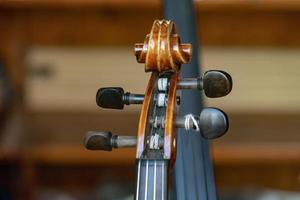 instrumento de close-up de detalhe de violino foto