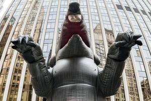 rato inflável gigante em nova york - eua wall street foto