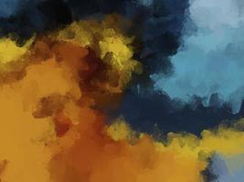 fundo simples com pincéis de tinta a óleo colorido amarelo azul foto