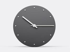 relógio simples cinza 10 15 dez quinze horas. relógio mínimo moderno. ilustração 3d dez e quinze foto